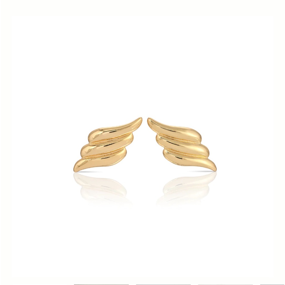 Heaven Mayhem wing gold earrings
